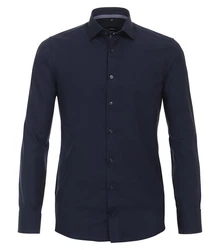 VENTI Businesshemd extra langer Arm uni Dunkelblau/Hellblau