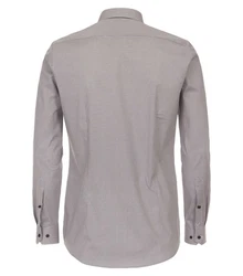 VENTI Businesshemd extra langer Arm Print Grau/Khaki/Braun/Beige/Hellgrau