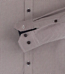 VENTI Businesshemd extra langer Arm Print Grau/Khaki/Braun/Beige/Hellgrau