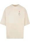Merchcode T-Shirt K Heart Huge Tee Beige/Khaki/Rot/Weiß