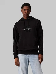 Calvin Klein Jeans Kapuzensweatshirt CHENILLE MONOLOGO HOODIE Schwarz