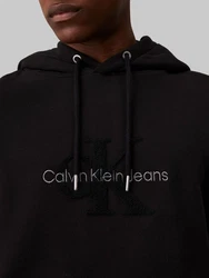 Calvin Klein Jeans Kapuzensweatshirt CHENILLE MONOLOGO HOODIE Schwarz
