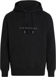 Calvin Klein Jeans Kapuzensweatshirt CHENILLE MONOLOGO HOODIE Schwarz