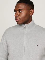 Tommy Hilfiger Cardigan BT-PIMA ORG CTN CASHMERE ZTHRU-B Grau/Hellgrau