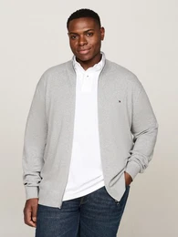 Tommy Hilfiger Big & Tall Cardigan BT-PIMA ORG CTN CASHMERE ZTHRU-B