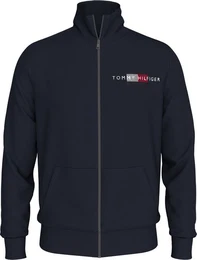 Tommy Hilfiger Big & Tall Sweatshirt BT-HILFIGER FLAG EMBRO ZT-B in Groen Gren, mit Logo- und Markennamenstickerei auf Brusthhe