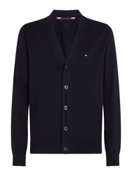 Tommy Hilfiger Strickjacke ESSENTIAL COTTON CARDIGAN Dunkelblau/Hellblau