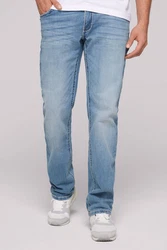CAMP DAVID Comfort-fit Jeans mit zwei Leibhöhen Hellblau/Blau