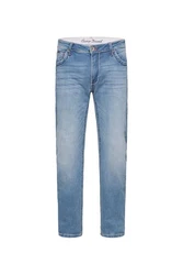 CAMP DAVID Comfort-fit Jeans mit zwei Leibhöhen Hellblau/Blau