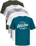 Jack & Jones Print-Shirt (5er-Pack) T-Shirts mit Aufdruck Türkis/Grün/Dunkelgrün/Blau Jack & Jones Print-Shirt (5er-Pack) T-Shirts mit Aufdruck Türkis/Grün/Dunkelgrün/Blau