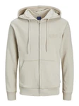 Jack & Jones Anorak JORFADED SWEAT ZIP HOOD Khaki/Beige/Braun/Creme