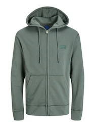 Jack & Jones Anorak JORFADED SWEAT ZIP HOOD Dunkelgrün/Grün