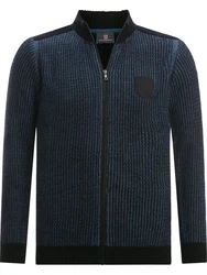Jan Vanderstorm Strickjacke HALSTEN Blau/Hellblau/Dunkelblau