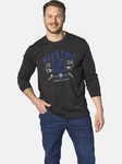 Jan Vanderstorm Langarmshirt STAAF Dunkelblau/Dunkelgrau/Schwarz