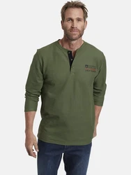 Jan Vanderstorm Langarmshirt IVOR Dunkelgrün/Khaki
