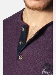 Jan Vanderstorm Langarmshirt IVOR Dunkelblau/Lila/Fliederfarben/Dunkelrot