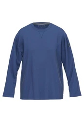 TOM TAILOR Schlafshirt Langarmshirt Blau/Dunkelblau/Hellblau
