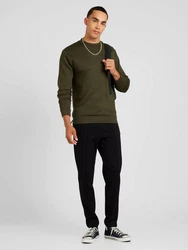 SELECTED HOMME Sweatshirt SLHEMANUEL SOFT CREW NECK SWEAT NOOS Dunkelgrün