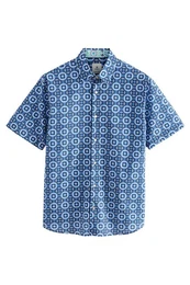 Kurzarmhemd Regular Fit Kurzarmhemd mit Print (1-tlg)