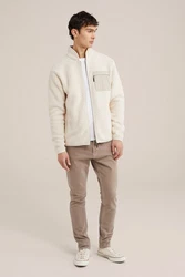 WE Fashion Cardigan Khaki/Beige/Grau/Braun/Hellgrau