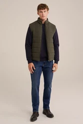 WE Fashion Cardigan Dunkelgrün/Khaki