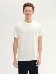 TOM TAILOR Denim T-Shirt Weiß/Khaki/Beige/Creme