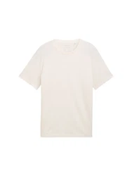 TOM TAILOR Denim T-Shirt Weiß/Khaki/Beige/Creme