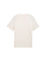 TOM TAILOR Denim T-Shirt Weiß/Khaki/Beige/Creme