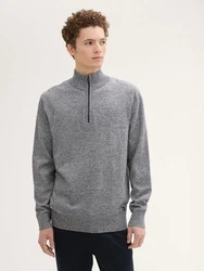 TOM TAILOR Denim Troyer Strickpullover Regular Fit 