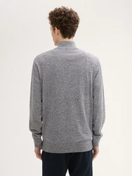 TOM TAILOR Denim Troyer Strickpullover Regular Fit 
