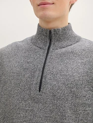 TOM TAILOR Denim Troyer Strickpullover Regular Fit 