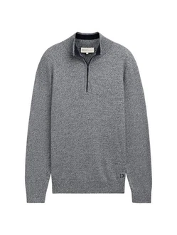 TOM TAILOR Denim Troyer Strickpullover Regular Fit