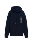 TOM TAILOR Denim Sweatshirt Hoodie mit Print Dunkelblau/Lila