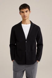 WE Fashion Jackenblazer Schwarz/Dunkelblau