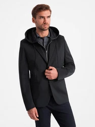 OMBRE Sakko mit Kapuze black