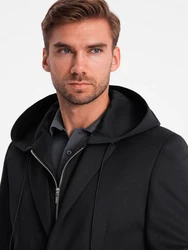 OMBRE Sakko mit Kapuze black