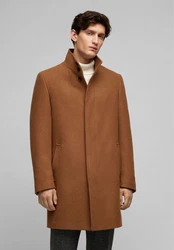 HECHTER PARIS Mantel mit Stehkragen (1-tlg) Braun/Orange/Rot