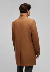 HECHTER PARIS Mantel mit Stehkragen (1-tlg) Braun/Orange/Rot