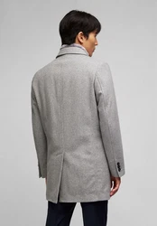 Hechter Paris Wollmantel Mit Innenweste Grau/Braun/Beige