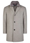 Hechter Paris Wollmantel Mit Innenweste Grau/Braun/Beige