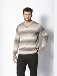 Babista V-Ausschnitt Pullover VILLOCARA beige/mehrfarbig