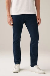 Next Hose Slim Fit Motion Flex Dunkelblau/Blau