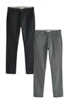 Next Chinohose Skinny Fit Chinohose mit Stretch Dunkelgrau/Grau Next Chinohose Skinny Fit Chinohose mit Stretch Dunkelgrau/Grau