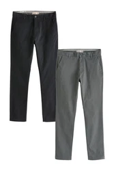 Next Chinohose Skinny Fit Chinohose mit Stretch Dunkelgrau/Grau