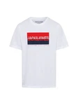 Jack & Jones T-Shirt Weiß/Rot/Creme/Hellblau