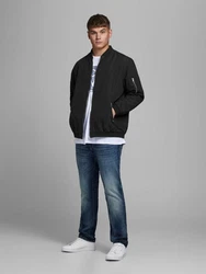 Jack & Jones Blouson Leichte Bomber Jacke Plus Size JJERUSH (4382) Schwarz (4382)