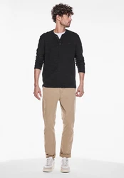 STREET ONE MEN Langarmshirt Dunkelgrau/Schwarz/Grau/Beige