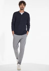 STREET ONE MEN Langarmshirt Dunkelblau/Blau