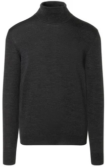 MAERZ Muenchen Strickpullover Rollkragen Dunkelgrau/Grau/Schwarz
