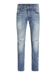 Jack & Jones Slim-fit-Jeans JJIGlenn JJFox Blau/Hellblau
